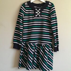 Janie & Jack Striped Dropwaist Dress size 5.